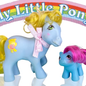 1987 Cuddles, Magic Message Pony, & Shaggy, 1988 Newborn Pony, My Little Pony, Hasbro Lot