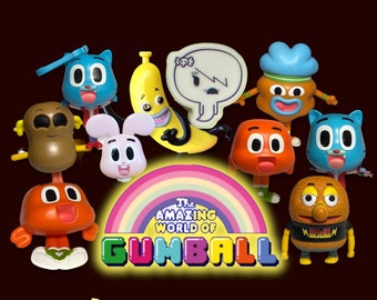 Figura de accion de dibujos animados de McDonald s Amazing World of Gumball Happy Meal Toys Tu eliges Etsy Espana