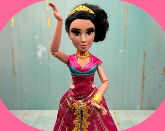Muñeca de moda de la princesa Jasmine de Aladden Deluxe Palace de Disney – Articulada (2015) Pre-Amada