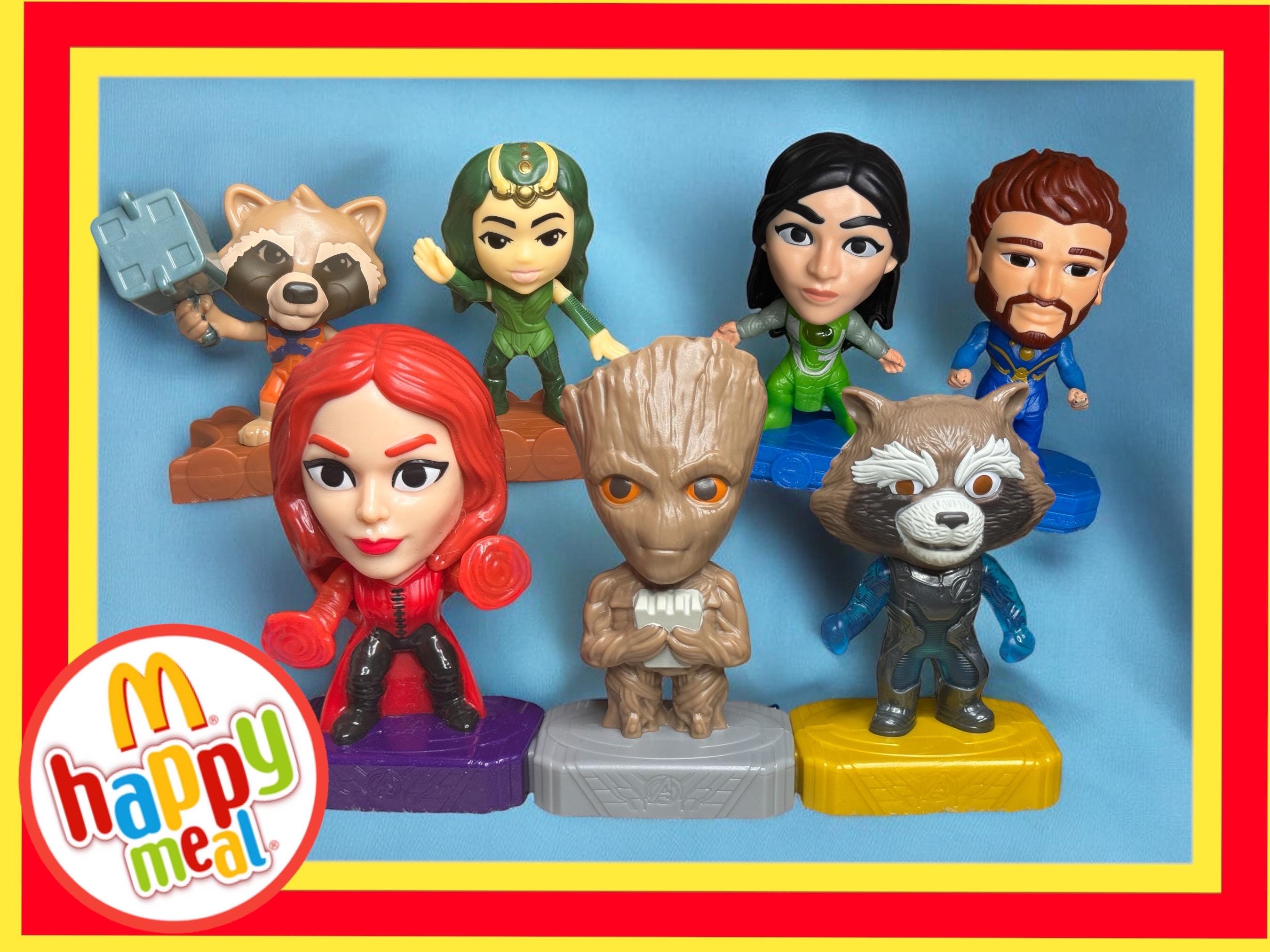 Marvel Studios Mystery Toys Mcdonalds Avengers Mcdonalds Happy