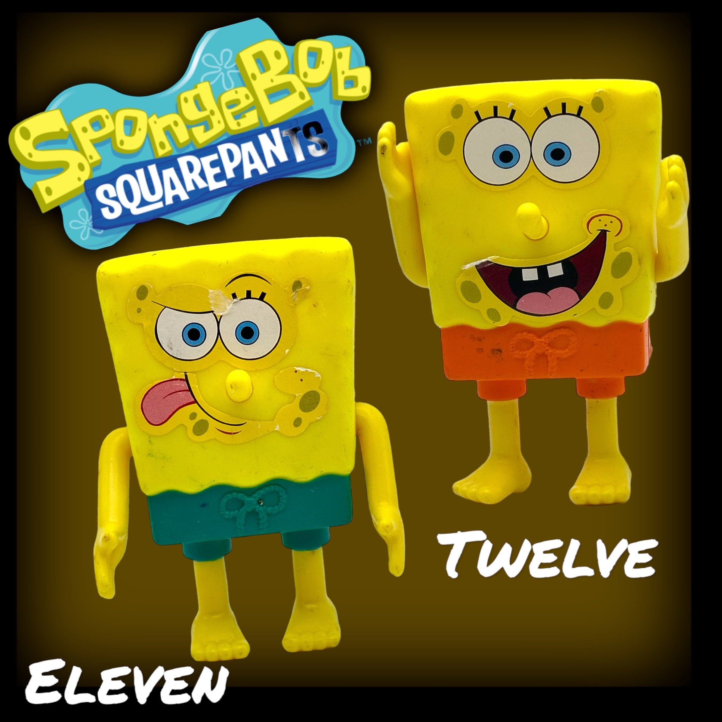 ヴィンテージのスポンジ・ボブのハッピーセットのおもちゃ、バーガー