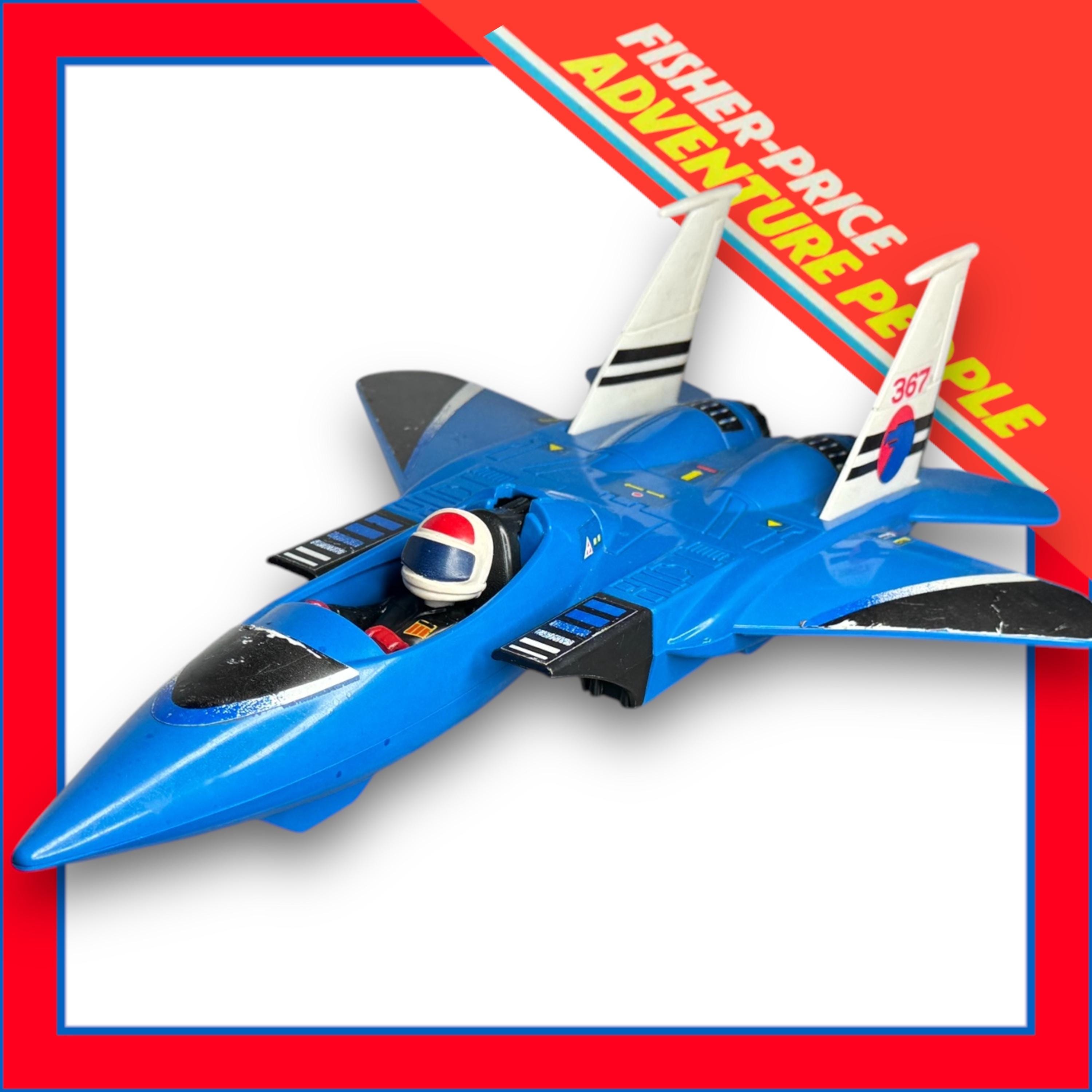 Turbo Hawk Jet Airplain With Jet Pilot Figure 1982 Adventure