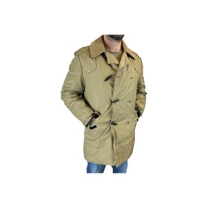 Casaco Parka Militar de Nylon da década de 1970 da Beverini Inc. Masculino Tamanho M
