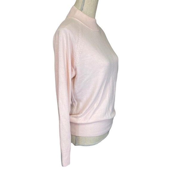 1980's Blush Pink Knit Turtle Neck Sweater by Sea… - image 3