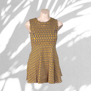 1990&#39;s Mod inspired Geometric Mini Dress By &quot;Follow Me&quot; Size Large