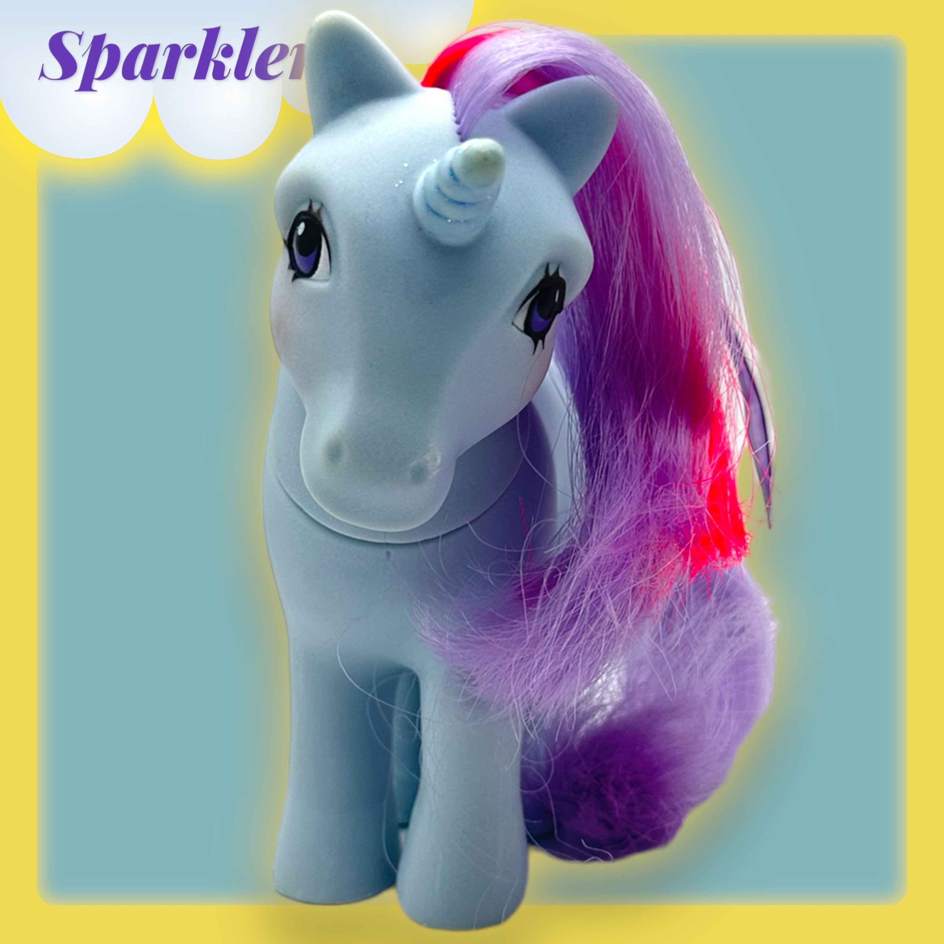 Sparkler G1 Unicorn My Little Pony, Blue Diamond Year Three