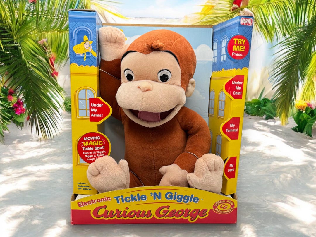 2006 Tickle and Giggle Curious George Interactive Plush New in Box - Etsy