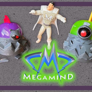 2010 Megamind McDonald Happy Meal Toys Metro Man Bulldog & Brainbot You Pick