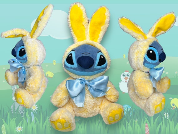 Disney Store Stitch Fuzzy Yellow Easter Bunny 11 Holiday -  Denmark