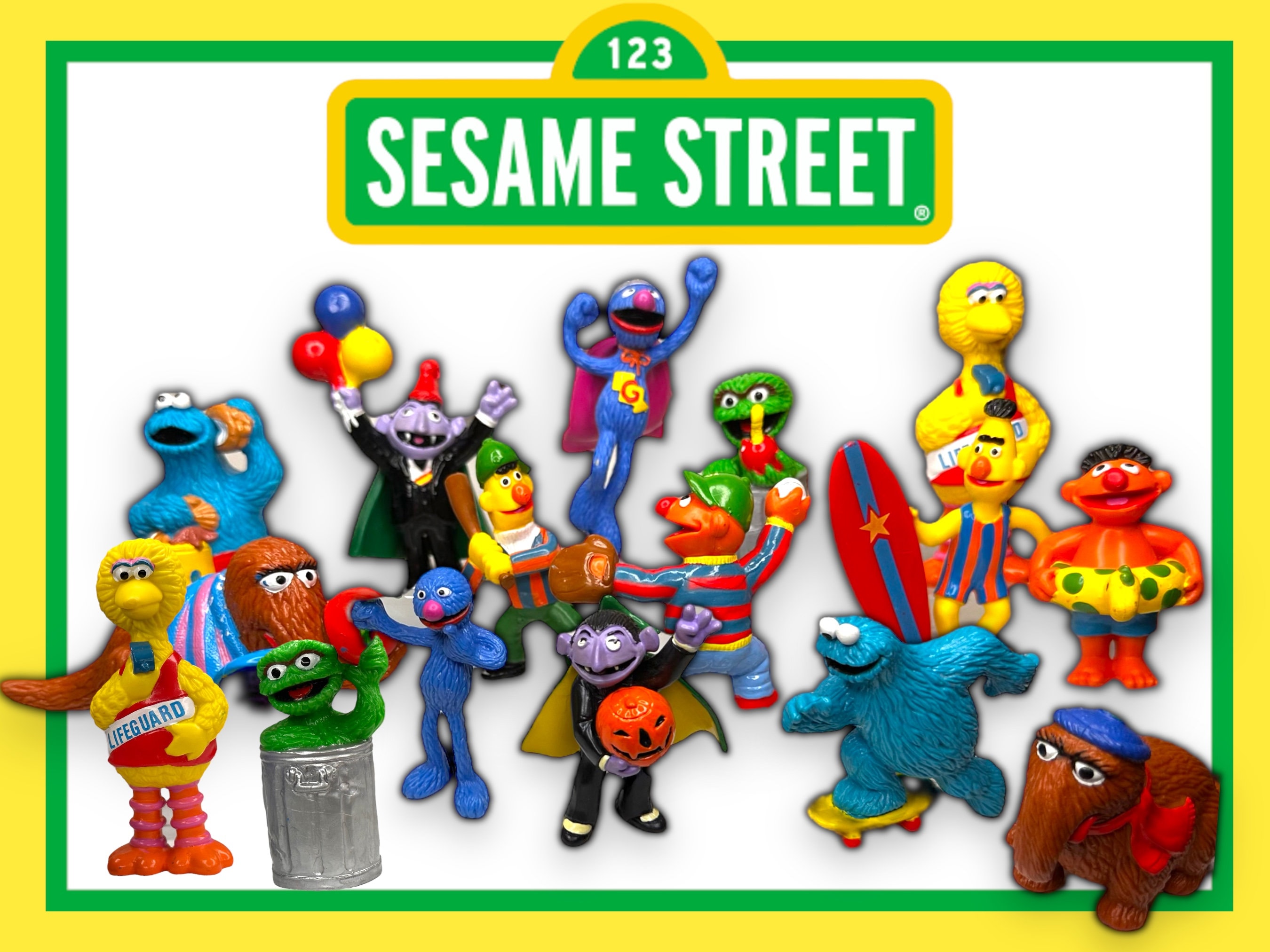 Vintage Sesame Street PVC Figures by Applause 3” Scale 1980