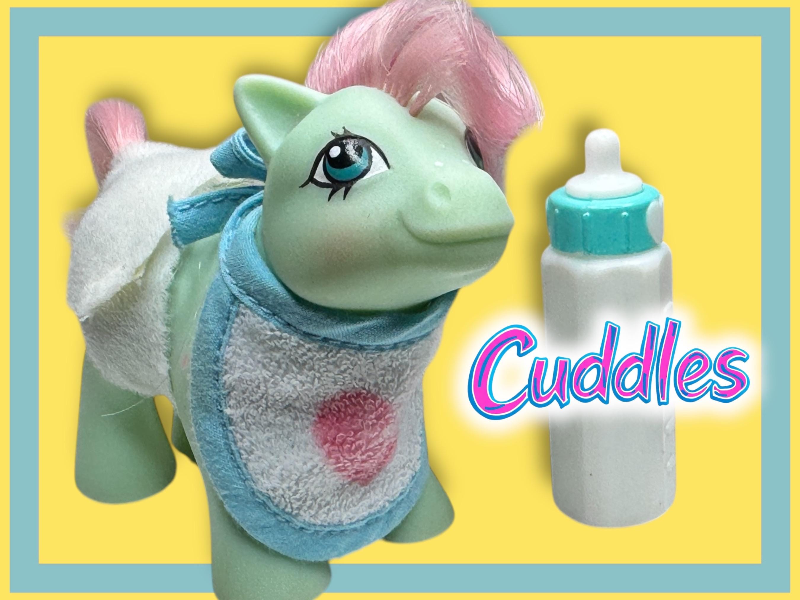G1 Cuddles My Little Pony Baby Mint Green Pony With Pink Hair and