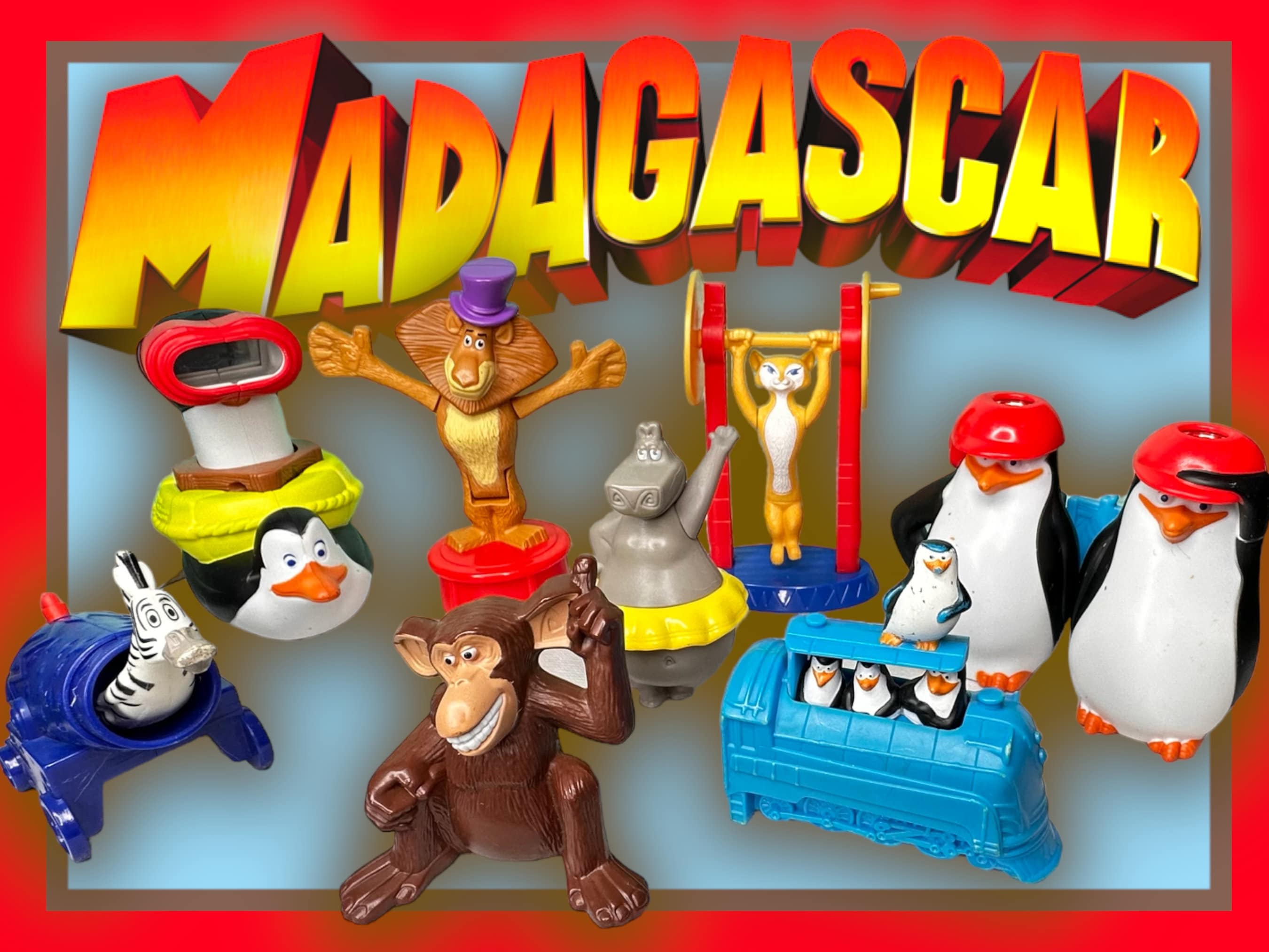 Jouets Happy Meal McDonalds Madagascar & Pingouins Dreamwork's - Au choix