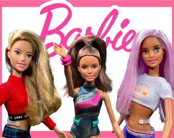 Barbie com tom de pele castanho médio quente Fashionistas dos anos 2000 e  Teresa Spin and Twirle Ginasta Você escolhe