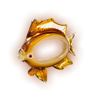 1950&#39;s MCM Murano Glass Angel Fish Sculpture