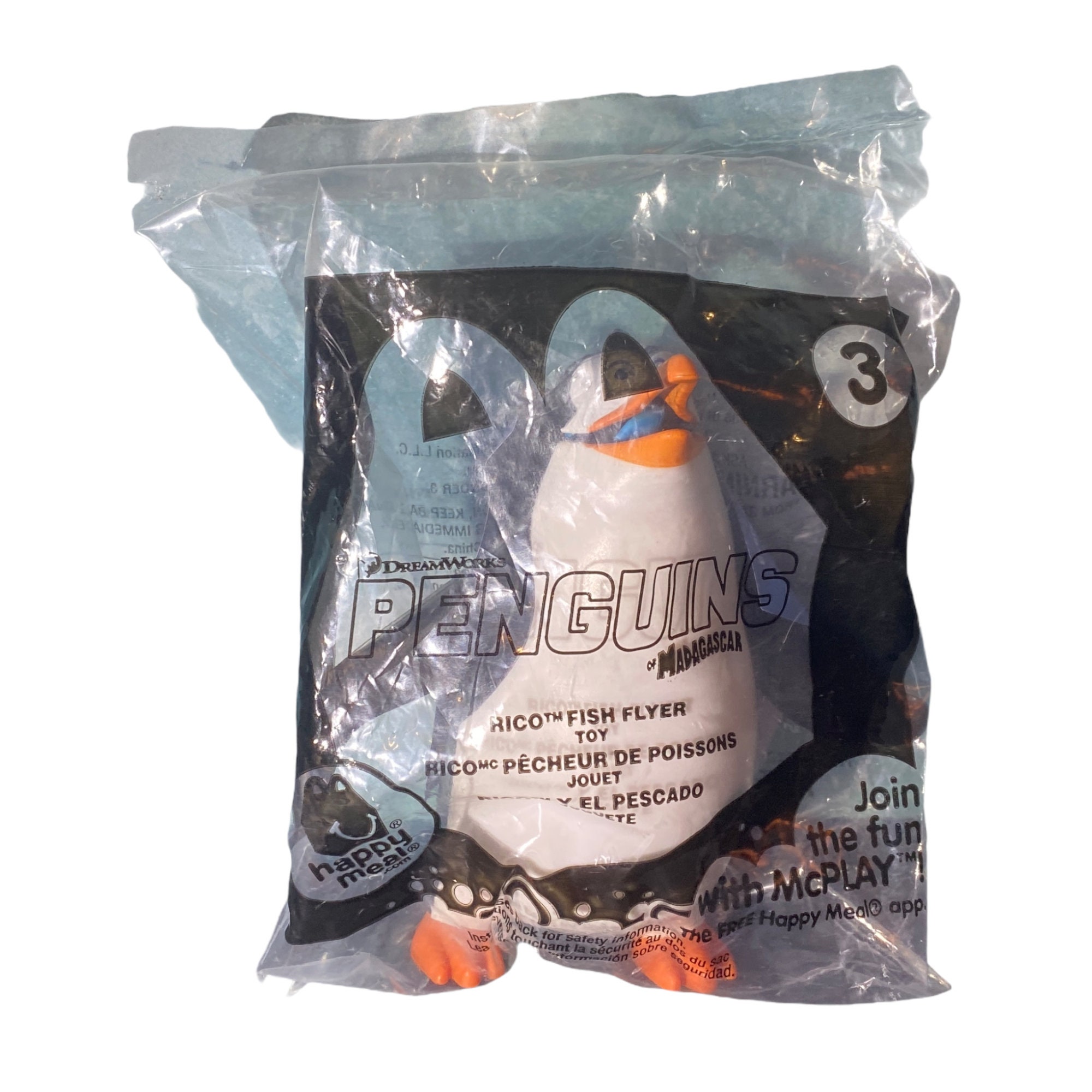 McDonalds Happy Meal Penguins of Madagascar Figures 3 Etsy