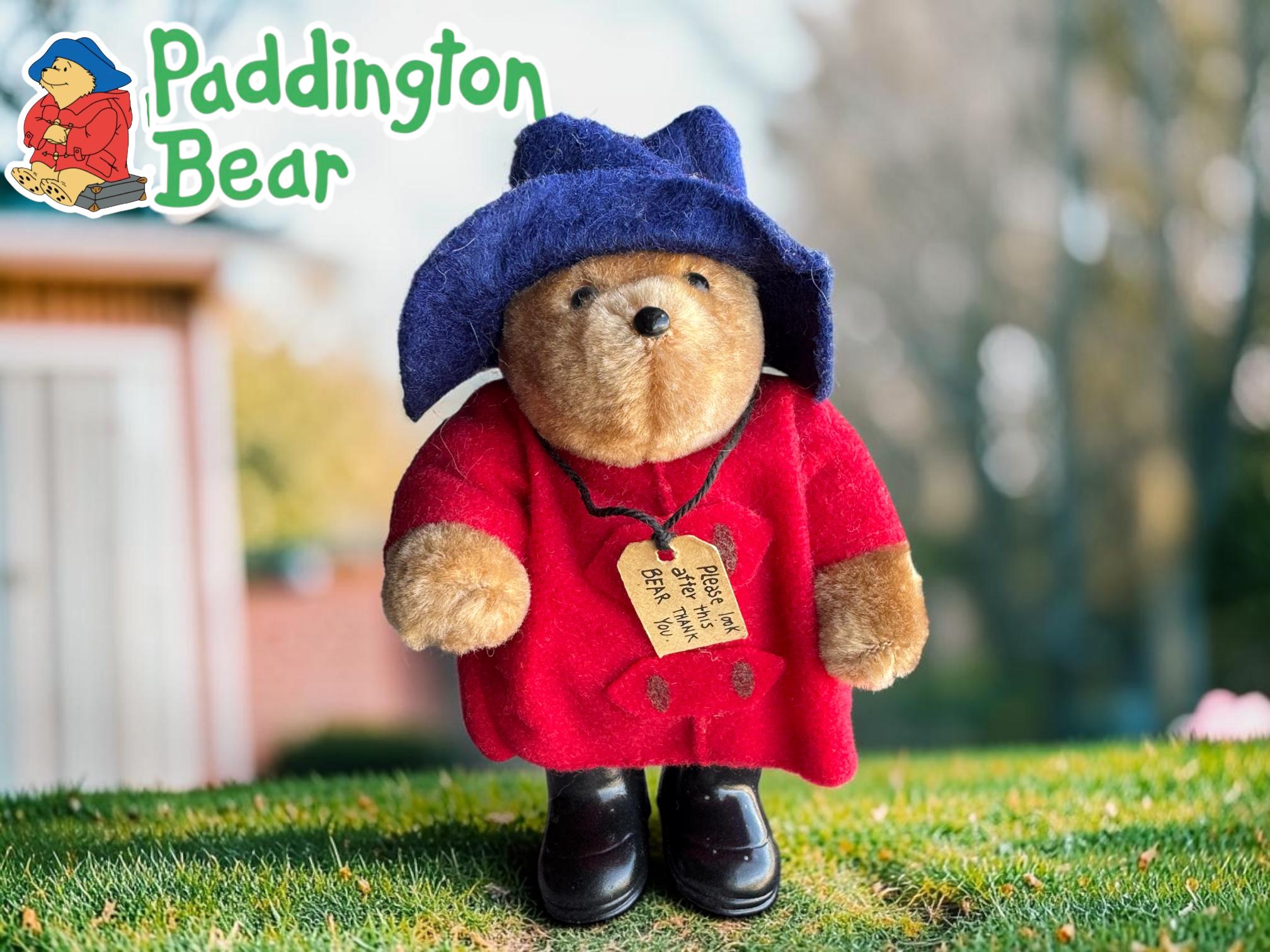 Vintage Paddington Bear Red Coat Plush - Etsy