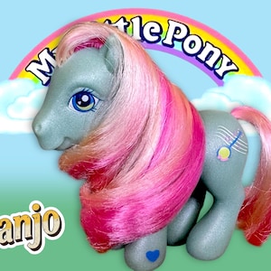 Banjo bleu My Little Pony G3 - Poney adoré 2004 - Marque musicale mignonne - Excellent état