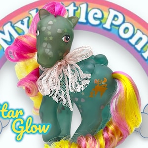 MLP Starglow Show n’ Glow G1 Glow in the Dark Pegasus My Little Pony 1983 Hasbro Vintage Rare