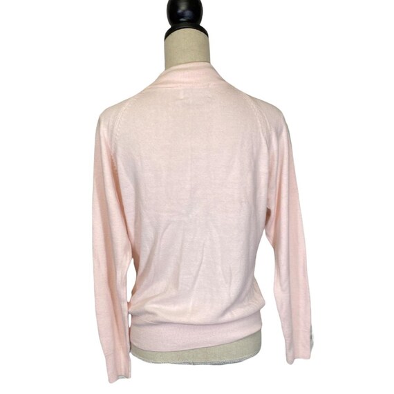 1980's Blush Pink Knit Turtle Neck Sweater by Sea… - image 5