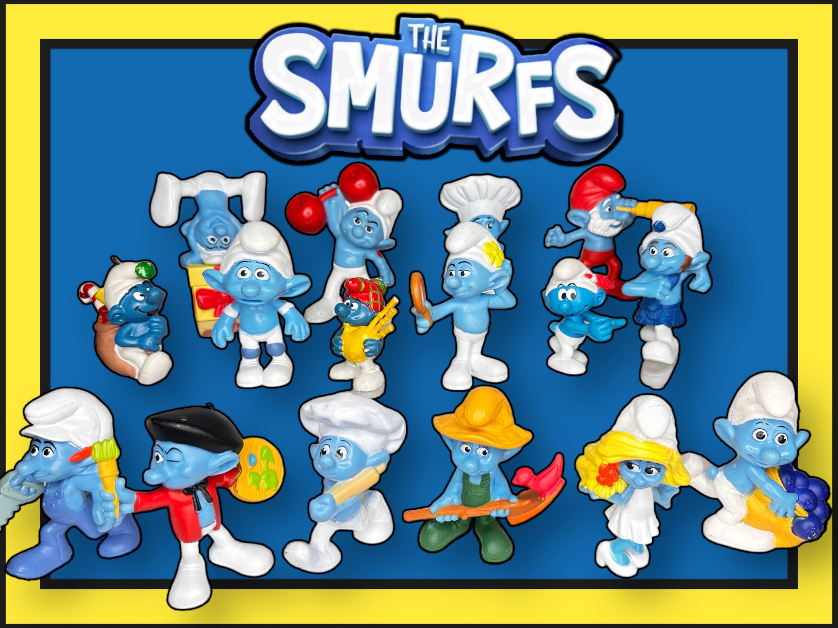 Smurfs Burger King McDonald's Happy Meal Toys 3 Lot Of 12