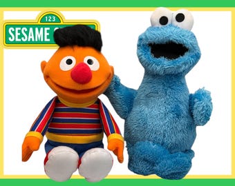 Hasbro Sesame Street Plush 9” (2013) | Ernie or Cookie Monster | Pre-Loved | You Pick