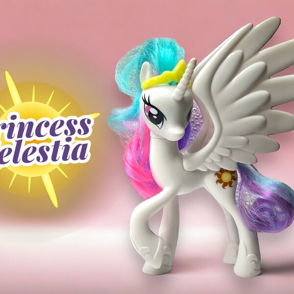 Princess Celestia My Littler Pony 2016 G4 5" Alicorn Sun Princess Hasbro  - Pre Loved