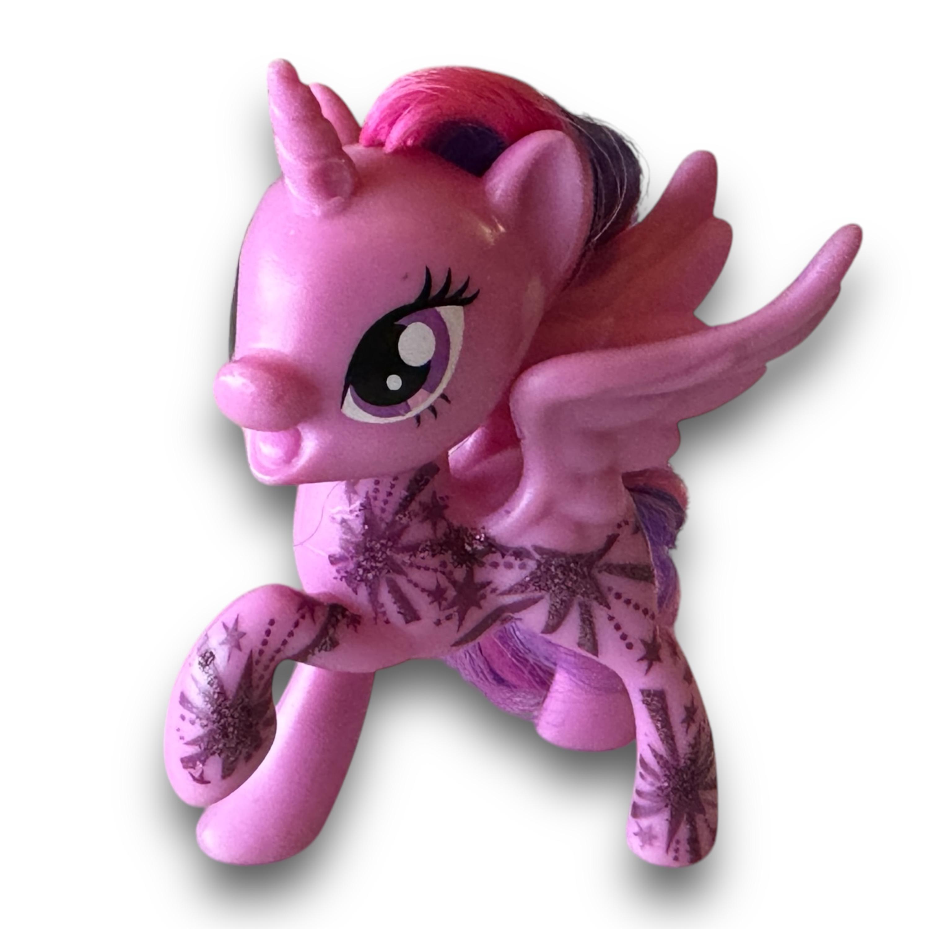 My Little Pony Princess Twilight Sparkle Glitter Celebration Figure - 3" With Crown & Comb