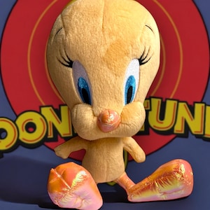 Peluche de Tweety Bird de 11" con el personaje de Loony Tunes, juguete de colección de dibujos animados suave, usado