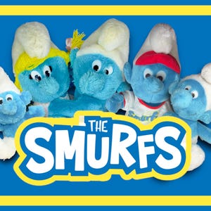 Vintage smurfen knuffels karakter knuffels 1982 Ganz Bros en 2008 Jakks Pacific You Pick