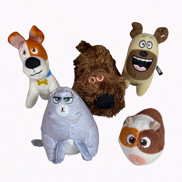 McDonald's "Secret Life Of Pets” 2000 Happy Meal Toys Mini Plush Cartoon Plush Figure - You Pick