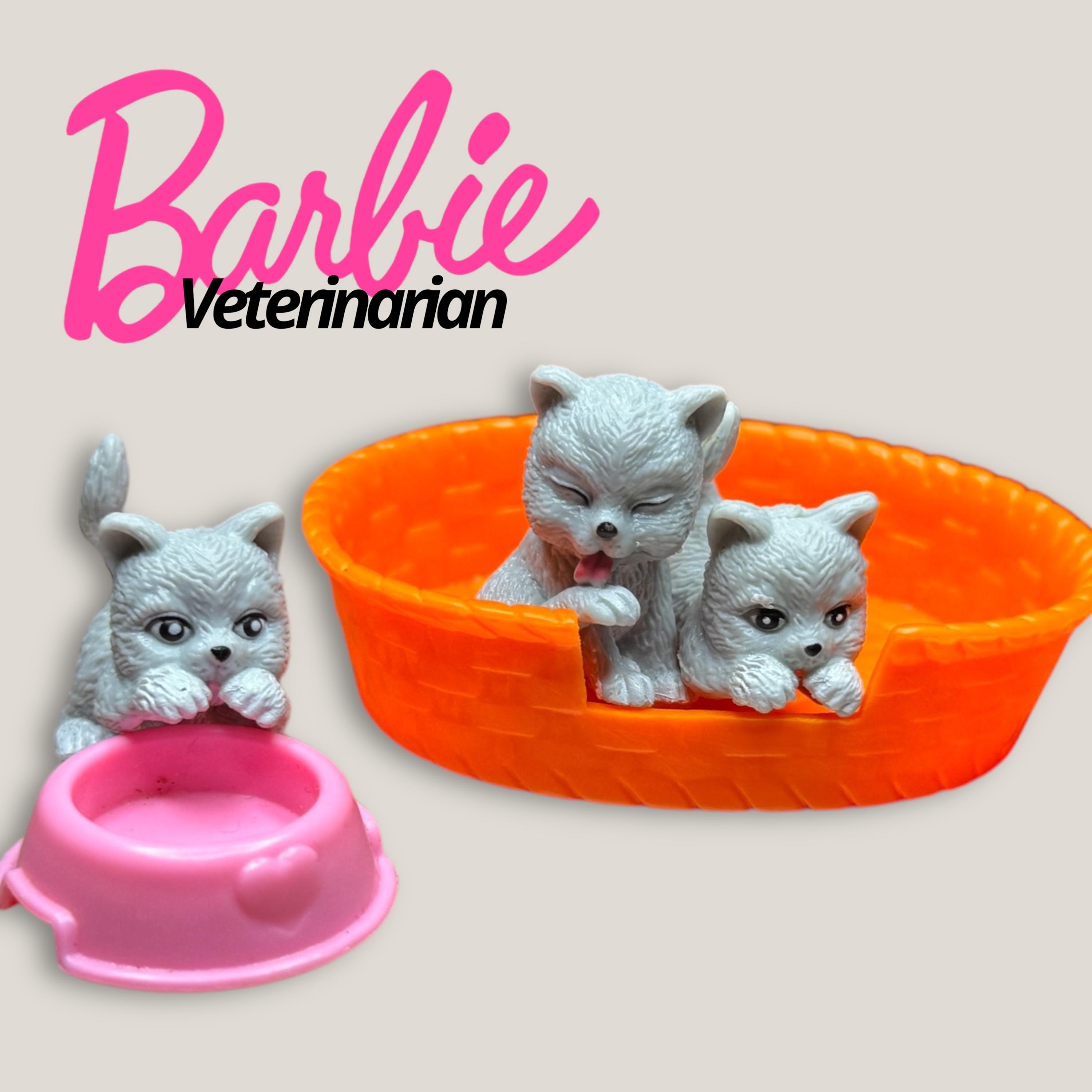 Barbie Veterinaria Juego de Hospital para Gatitos Incluye