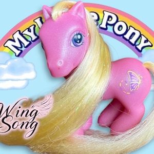 Wing Song 2004 My Little Pony Target Exclusivité Super Long Hair vintage Pré-adoré