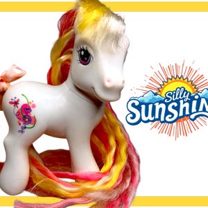 G3 Silly Sunshine My Little Pony Super Long Hair 2004 Hasbro Vintage