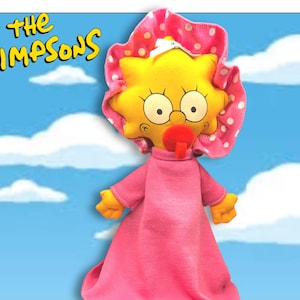 Vintage 1990 Dan Dee Valentine Maggie Simpson Rag Doll - 10” Plush - Rare Collectible