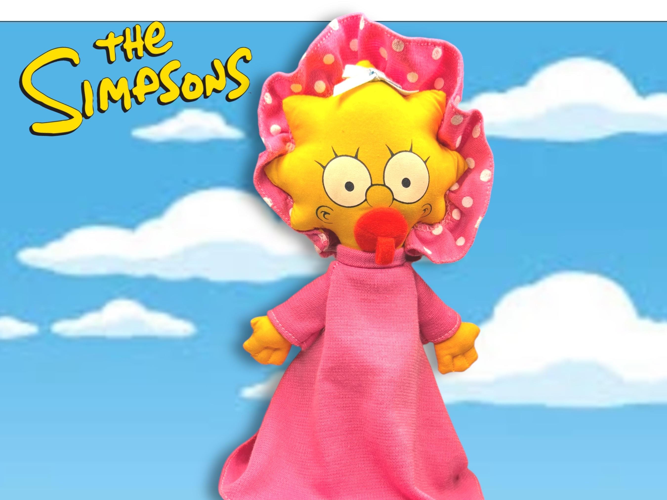 Vintage 1990 Dan Dee Valentine Maggie Simpson Rag Doll - 10” Plush
