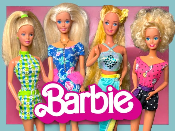 Vintage 1980s/90s Barbie Doll – Capri, Plaid, Tropical, Greeting