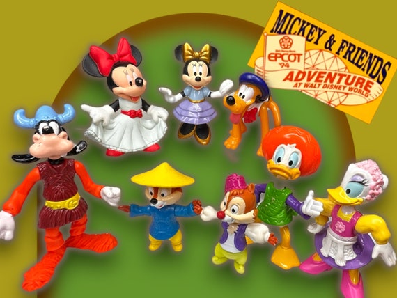 Vintage Disney Epcot Action Figures – Mickey and Friends, 1993