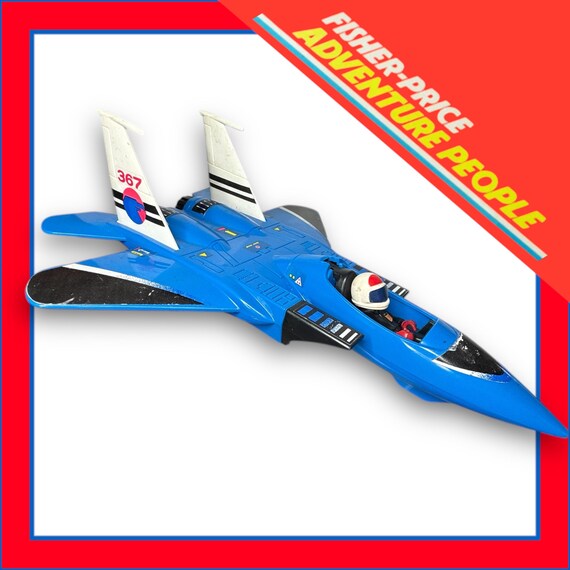Turbo Hawk Jet Airplain With Jet Pilot Figure 1982 Adventure