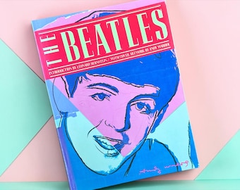 Libro antiguo de los Beatles de 1980, Rolling Stone Press, portada de Andy Warhol, tapa blanda, biografía fotográfica.