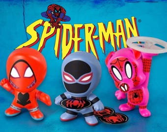 Spider-Man en el Spider-Verse 2018 Juguetes de la Cajita Feliz de McDonalds Nuevos que eliges