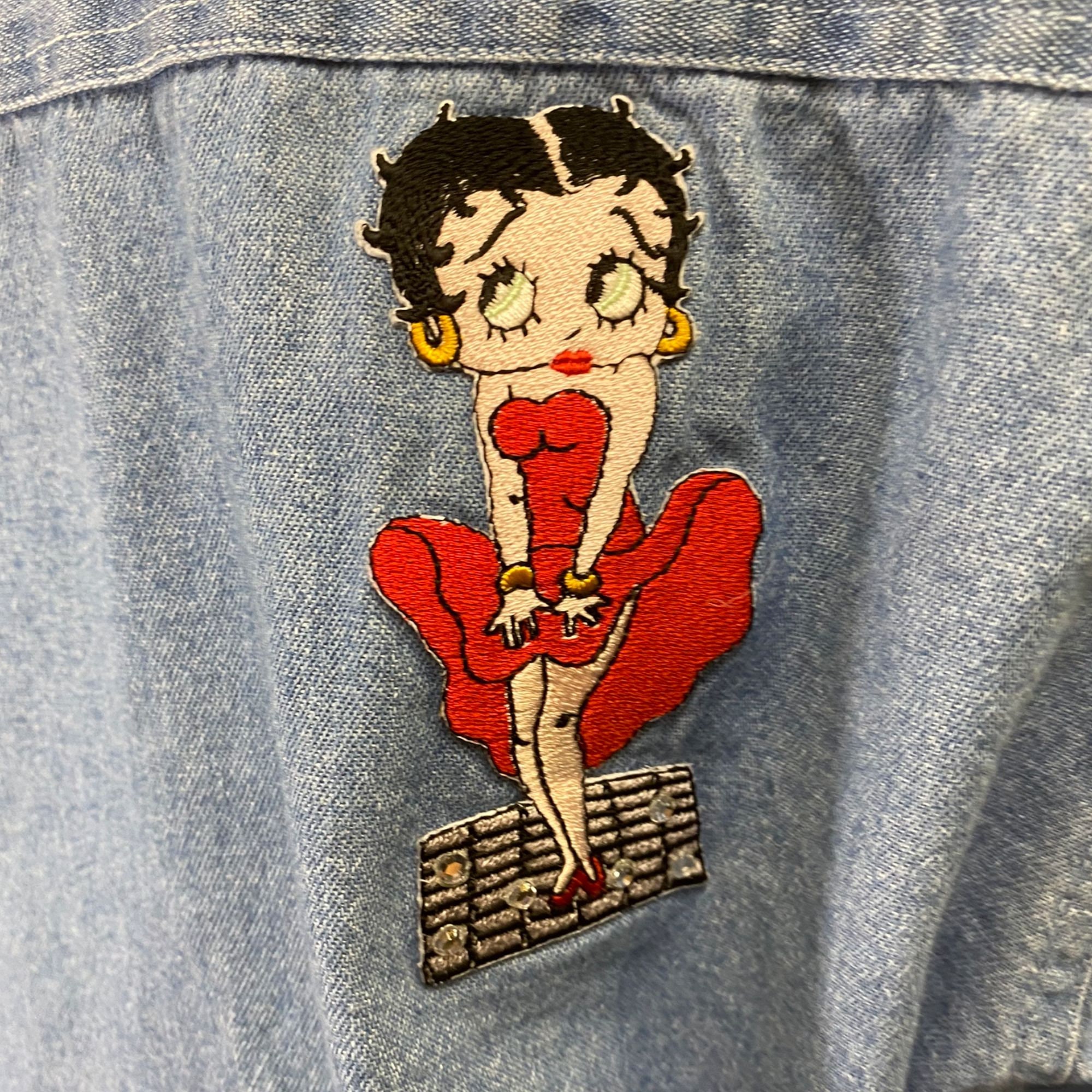 Betty Boop Denim Shirt Rare Vintage 80's Betty Boop Denim Shirt Rare Vintage 80's