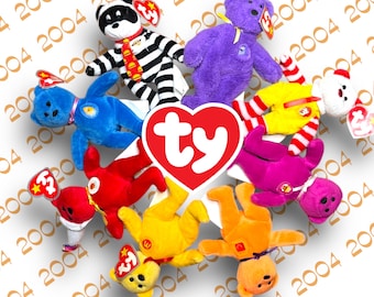 2004 TY 25th Anniversary Bears Mcdonalds Happy Meal Beanie Babies
