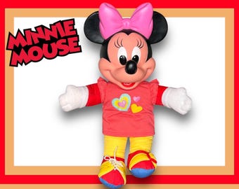 Vintage 1980s Minnie Mouse Learn to Dress Doll, Mattel Disney Toy