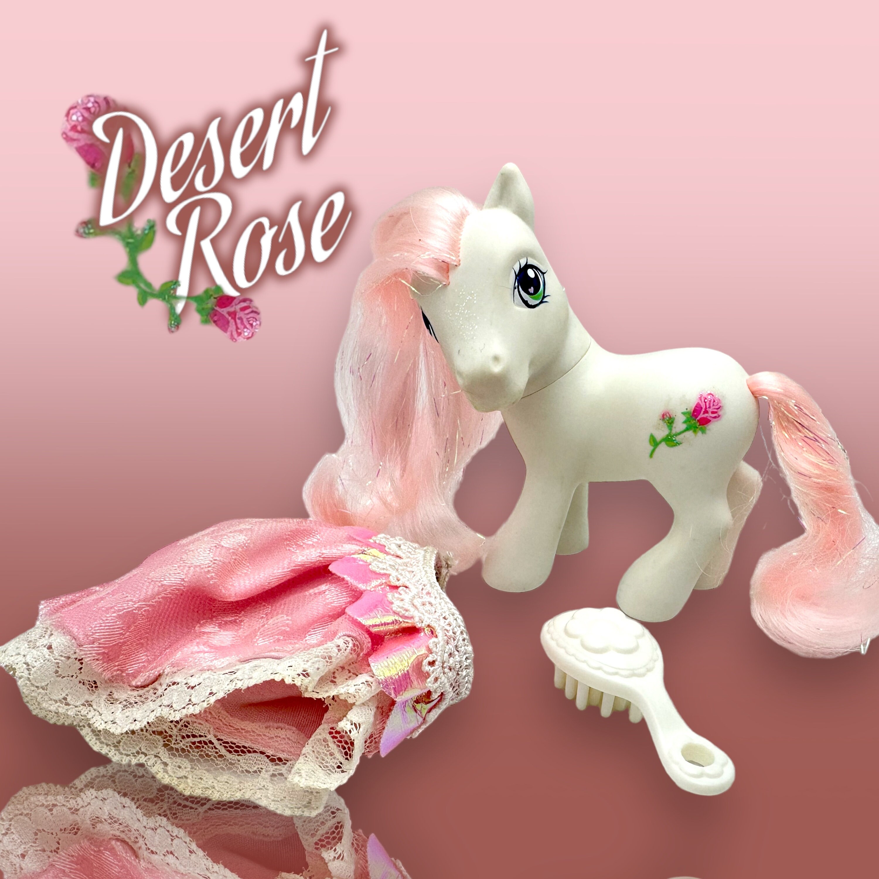 Petite Figurine My Little Pony Rose – Vintage, Occasion, Pour Collection