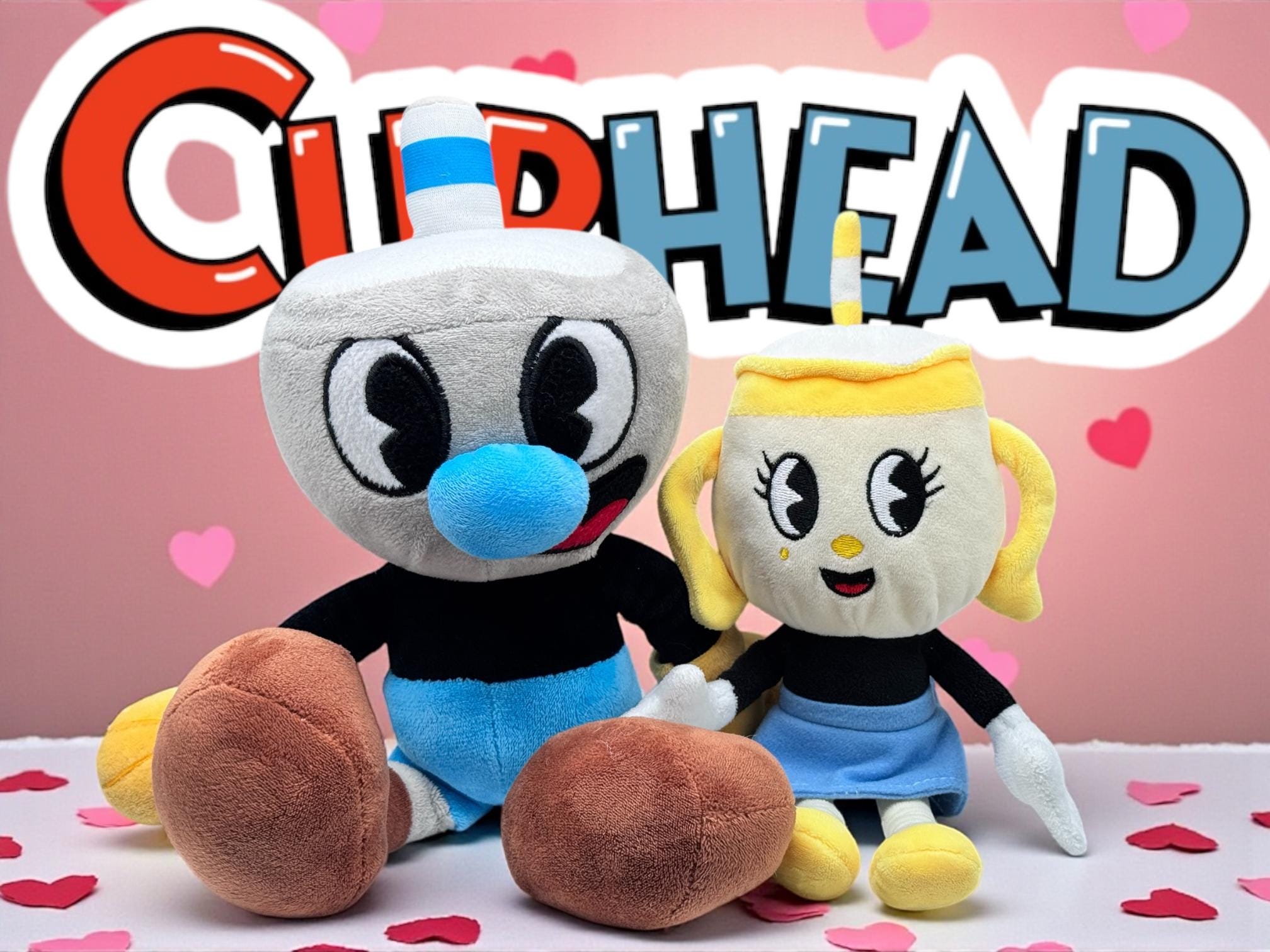 Cuphead & Ms. Chalice Plush Lot | Official 2018 Studio MDHR JAKKS
