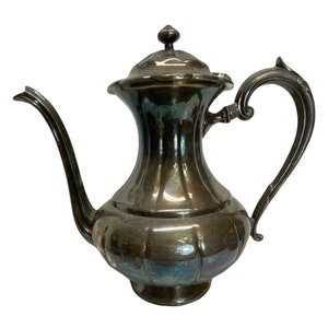 House Wares - Vintage sleutelbloemplaat verzilverd - EP-koper - Theepot/waterkan met deksel