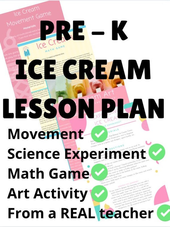 Preschool Ice Cream Lesson Plan Montessori & Reggioemilia Etsy