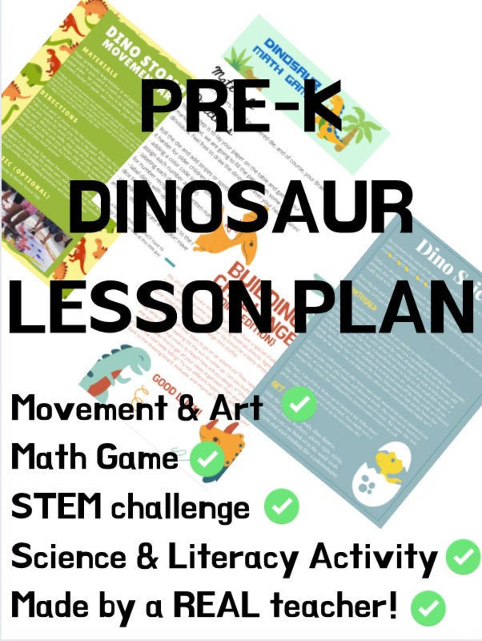 Preschool Dinosaur Lesson Plan Montessori & Reggio (Instant Download