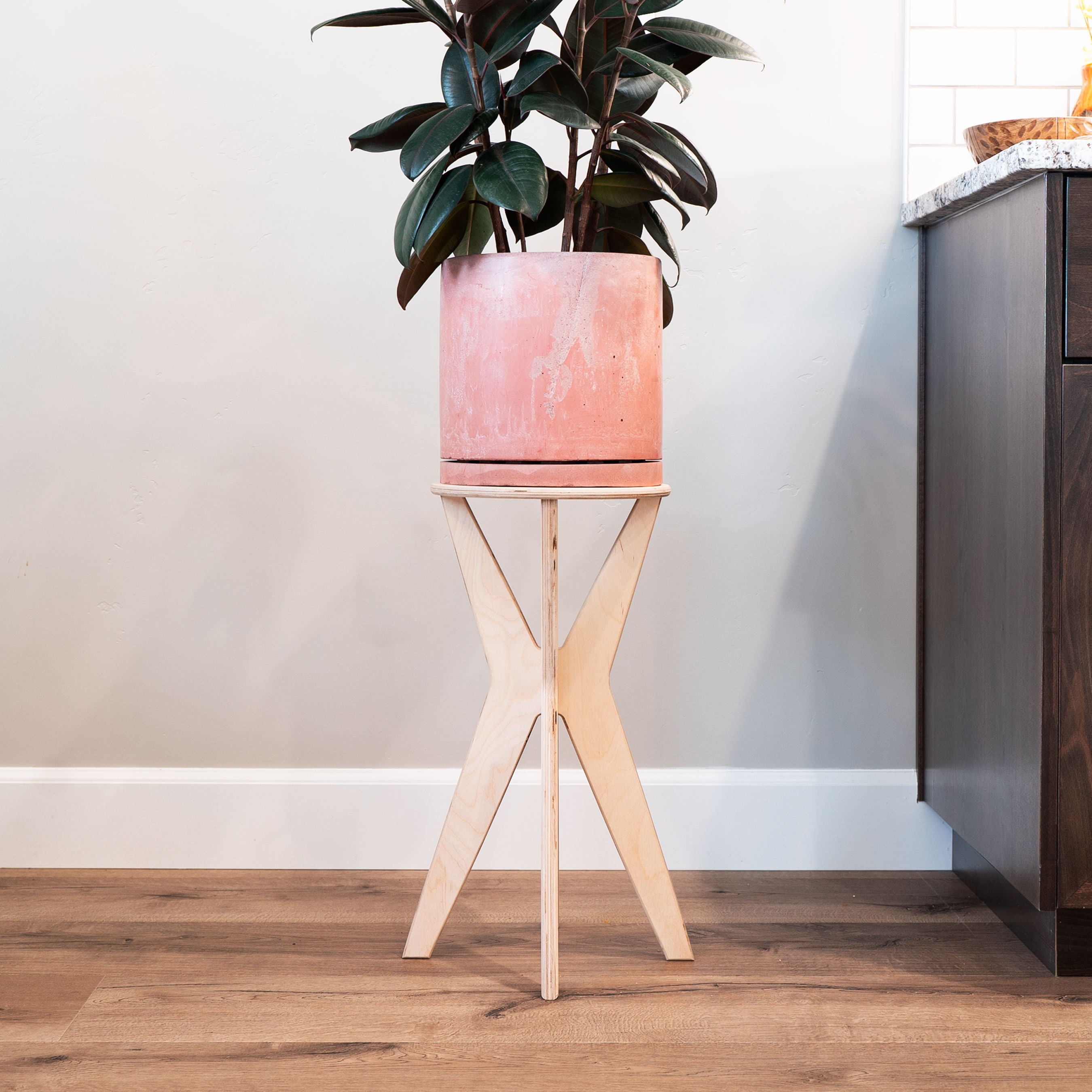 Mid Century Modern Indoor Plant Stand - Tall Indoor Wood Plant Stand - Etsy