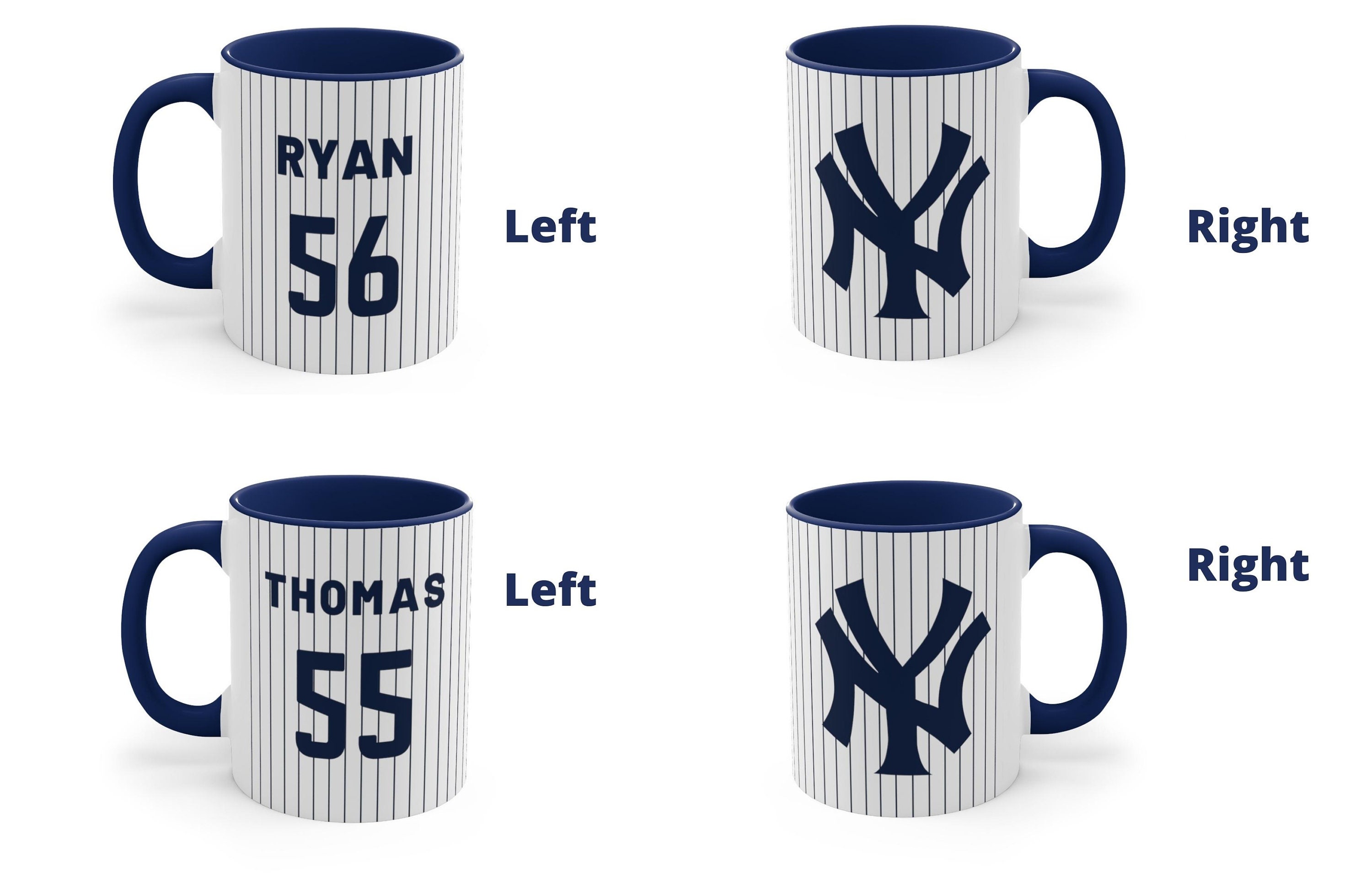 New York Yankees Navy Blue Logo Relief Coffee Mug